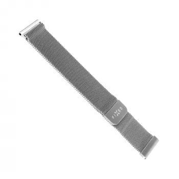 Horloge mesh-armband FIXED FIXMEST-22MM-SL — 22 mm, snelgesp, zilver, roestvrij staal