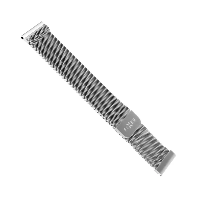 Horloge mesh-armband FIXED FIXMEST-22MM-SL — 22 mm, snelgesp, zilver, roestvrij staal