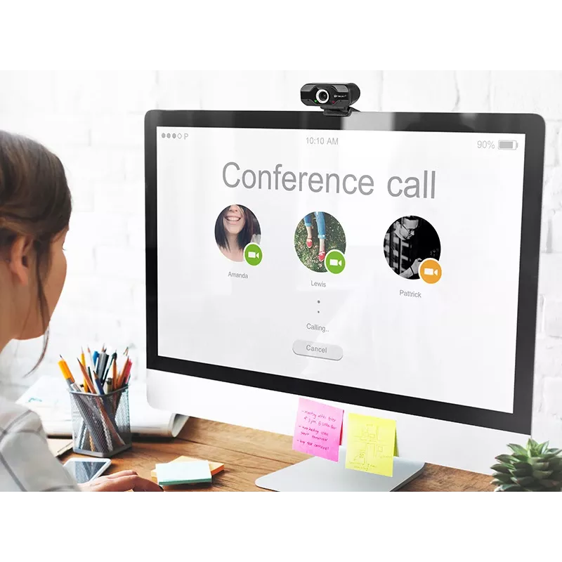 Webcam Tracer WEB007 2 MP 1920 x 1080 pixel USB 2.0 zwart