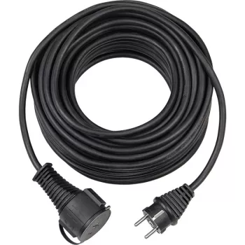 Brennenstuhl H05RR-F 3G1,5 - Verlengsnoer - CEE 7/7 (SCHUKO) (M) - stroomvoorziening CEE 7/4 (SCHUKO)/CEE 7/7 (SCHUKO) (W) - 25,0 m - zwart (1161470)