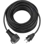 Brennenstuhl H05RR-F 3G1,5 - Verlengsnoer - CEE 7/7 (SCHUKO) (M) - stroomvoorziening CEE 7/4 (SCHUKO)/CEE 7/7 (SCHUKO) (W) - 25,0 m - zwart (1161470)