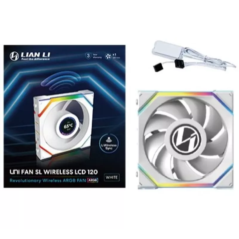 Lian Li UNI FAN SL Wireless LCD 120 12 cm wit 29.5 dB 50.08 cfm