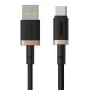 Baseus Dura USB Type A naar type C 60 W snellaadkabel 2 m zwart, goud
