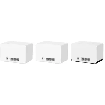 Router MERCUSYS Halo H85X dual-band Wi‑Fi 6 (802.11ax), 2,4/5 GHz, tot 2402 Mbit/s, 3 LAN-poorten, wit (3-pack)