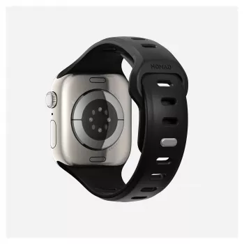Horlogeband Nomad Tempo Band zwart rubber, 18 mm breed, geschikt voor polsen 135–175 mm