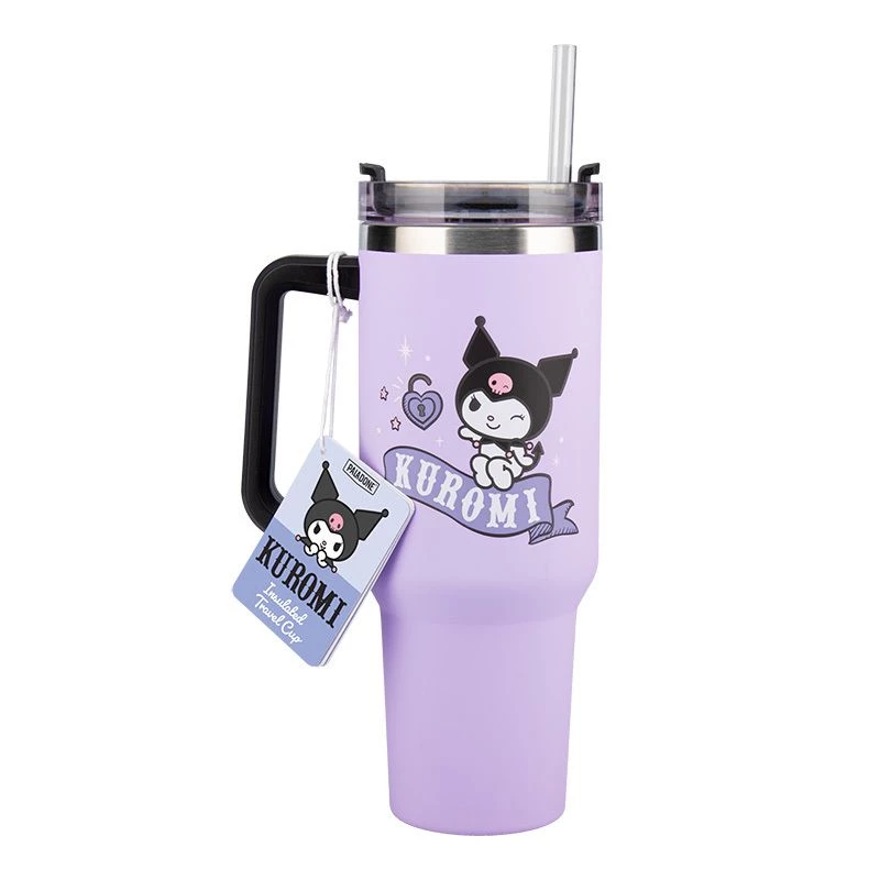 Paladone Hello Kitty Kuromi 900ml isoleerbeker met rietje