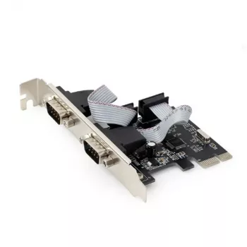 Interne seriële kaart GEMBIRD SPC-22 PCIe RS-232 low-profile, WCH382, 16000 Kbit/s, 67×120×20 mm, zwart
