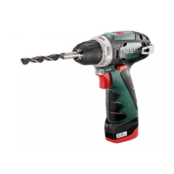Pistoolgreepboor Metabo PowerMaxx BS Basic 1400 RPM, zwart, groen