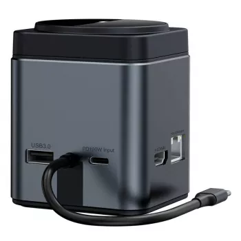 Dockingstation BlitzWolf BW-TH17 9-in-1 met 15W oplader — USB-C, HDMI, PD-aansluitingen