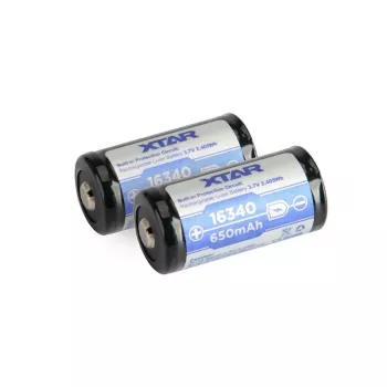 XTAR 16340 (R-CR123) Li-Ion-accu 3,7 V 650 mAh, beschermd