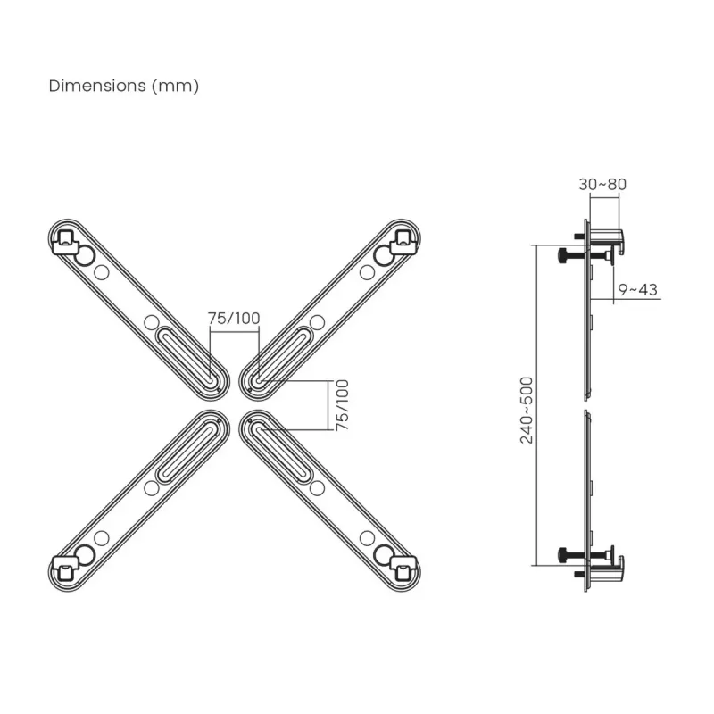 Adapter voor beeldschermen zonder VESA MC-990