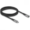 Delock 81202 USB 40 Gbps USB-C verlengkabel, male naar female, PD 240 W, 2 m, grijs