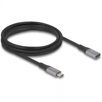 DeLOCK USB-kabel USB4 Gen 2x2 2m USB-C zwart grijs 81202