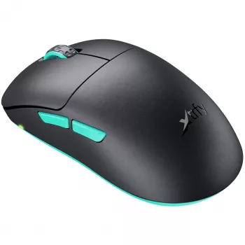 Xtrfy M8 bedrade/draadloze gaming-muis 400-26000 CPI low front ultralight uniek (M8W-zwart)