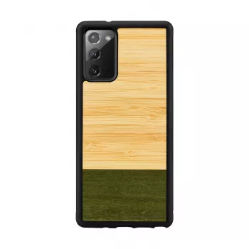 Beschermhoes Man and Wood Galaxy Note 20 — bamboebos zwart