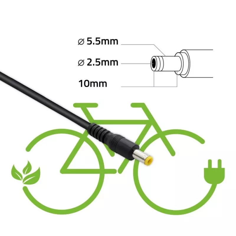 Qoltec 50761 oplader voor e-bike-accu's 36V | 42V | 2A | 5,5*2,5