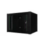 Wandmontagerack LOGON RWM06U45BL 6U zwart sleutelslot kabelmanagement