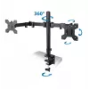 Esperanza ERW018 tafelsteun voor twee monitors 10-27'' tot 8 kg