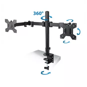 Esperanza ERW018 tafelsteun voor twee monitors 10-27'' tot 8 kg