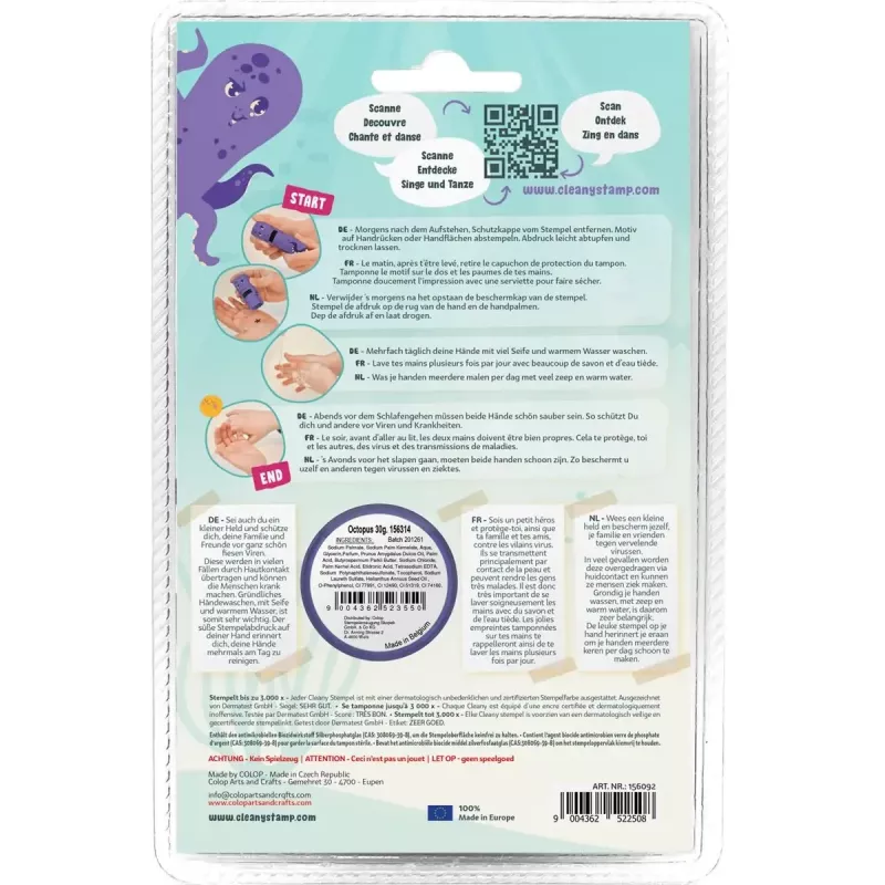 Colop 156695 stempel rond paars voor kinderen