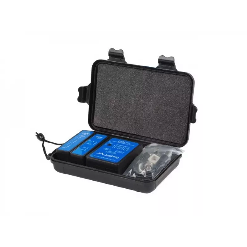 Netwerkkabeltester Lanberg NT-0404 PoE-tester zwart blauw