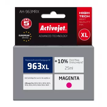 Activejet AH-963MRX inkt (vervanger voor HP 963XL 3JA28AE; Premium; 1760 pagina's; 25 ml, magenta)