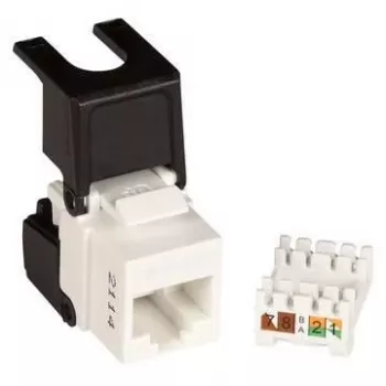 Ethernet Cat6 unshielded flip jack Lanview LVN128143 — RJ45 keystone-moduledrager