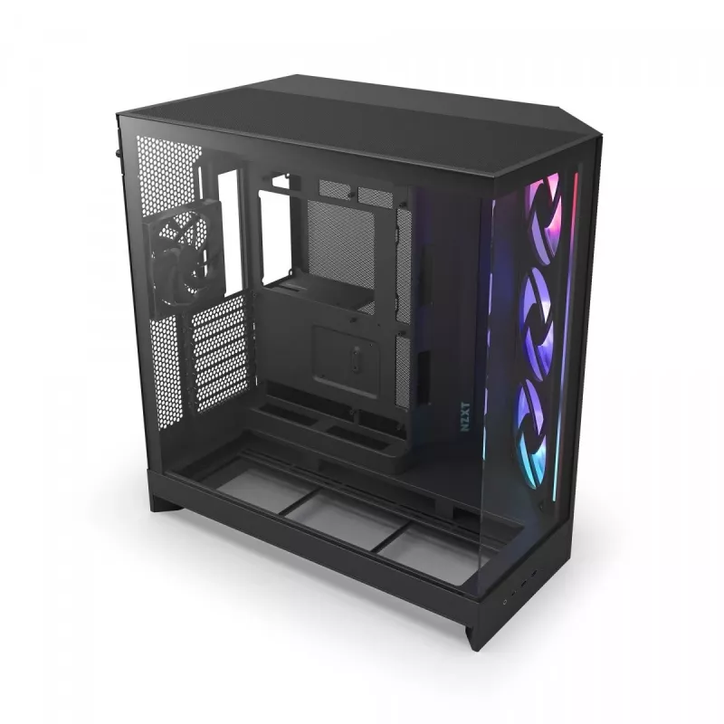 Pc-behuizing NZXT H9 Flow RGB midi-tower zwart