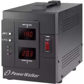 PowerWalker AVR 2000 SIV FR spanningsregelaar 2 AC-uitgangen 110 - 280 V zwart