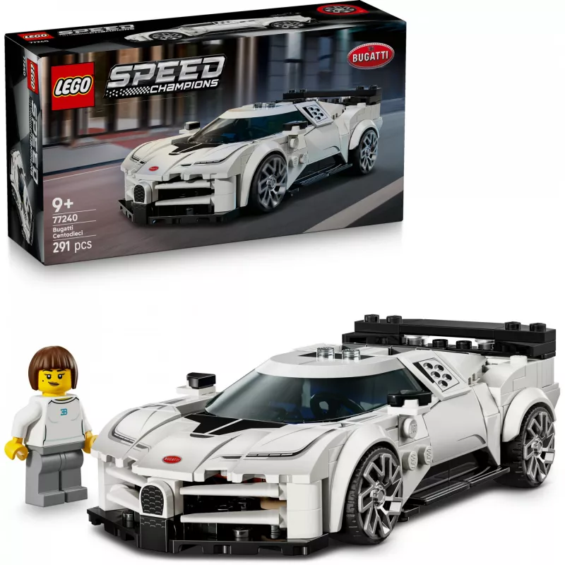 LEGO constructiespeelgoedset Bugatti Centodieci Speed Champions 77240 – 291 onderdelen, 1 minifiguur, vanaf 9 jaar