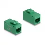 Delock 90640 Keystone-module RJ45 female naar RJ45 female, Cat.6A UTP, groen