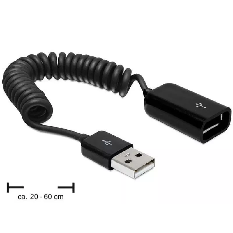 USB-kabel DeLOCK 83163 0,6 m USB 2.0 A naar A zwart