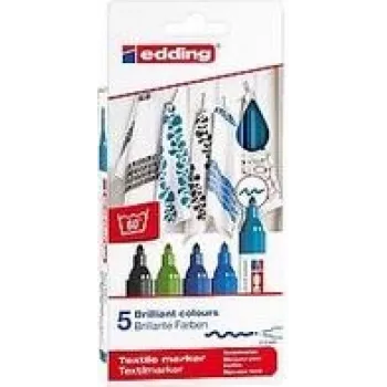 Markerset Edding 4500 — 5 stuks, ronde punt, meerkleurig