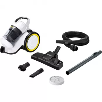 Cilinderstofzuiger Karcher VC 3 — droogzuiger voor thuis, 700 W, 0,9 L zakloos, HEPA 13, telescopische buis, 1,5 m slang