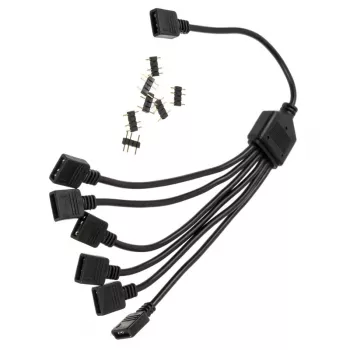 RGB-splitter kabel EK Water Blocks EK-D-RGB 6-voudig D-RGB splitterkabel