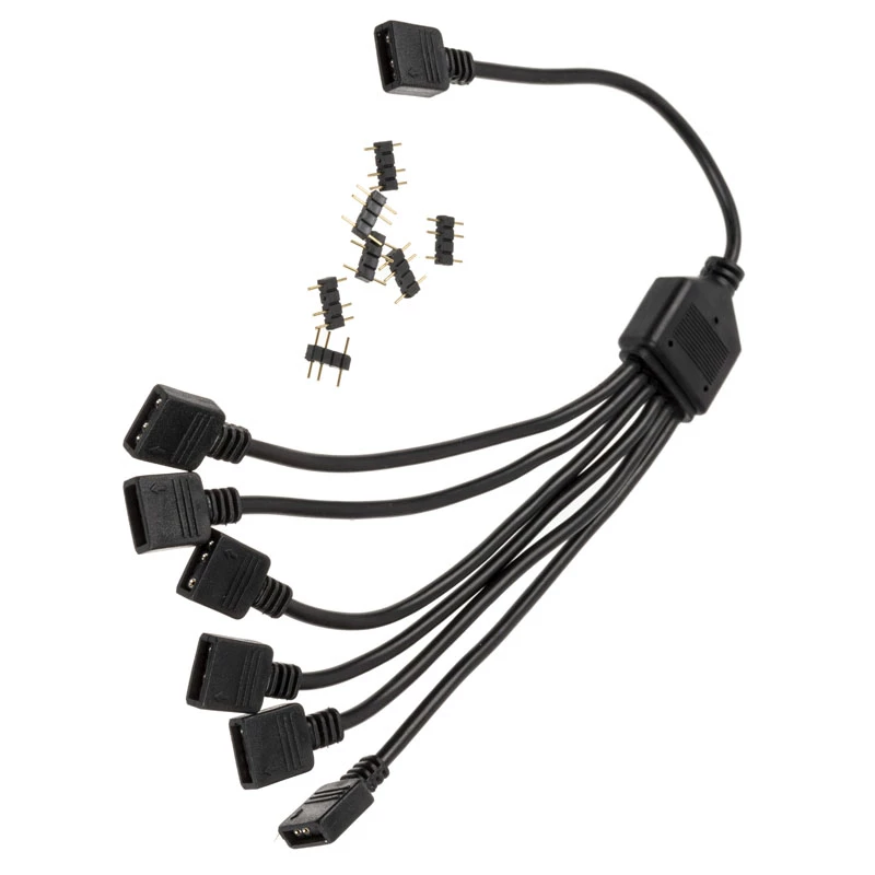 RGB-splitter kabel EK Water Blocks EK-D-RGB 6-voudig D-RGB splitterkabel