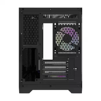 Darflash FT418 computerbehuizing + 6 aRGB-ventilatoren (zwart)