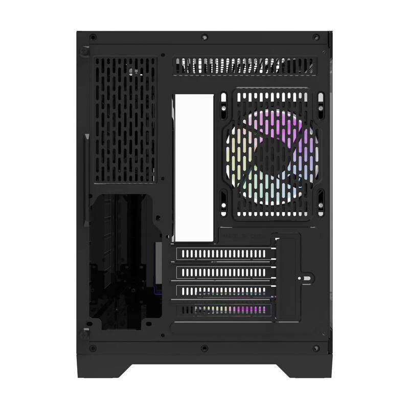 Darflash FT418 computerbehuizing + 6 aRGB-ventilatoren (zwart)
