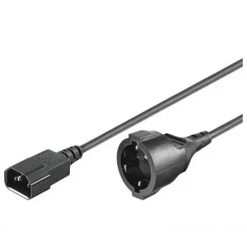 Microconnect PE130100 stroomkabel zwart 1 m C14-koppeling