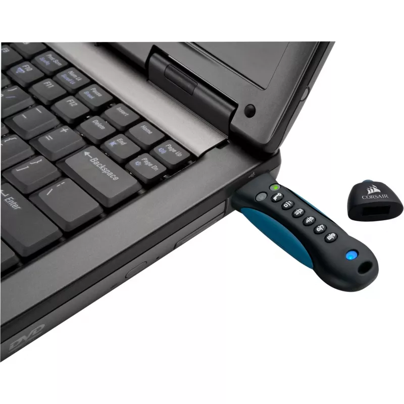 CORSAIR Flash Padlock 3 128 GB veilige USB 3.0-flashdrive met toetsenpaneel veilige 256-bit hardware-AES-versleuteling