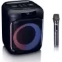 Draagbare Bluetooth-luidspreker Lenco PA-101BK met verlichting en microfoon