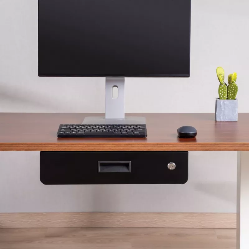Bureaulade MACLEAN MC-461 ergonomisch compact design, eenvoudige montage, onderbureau-accessoire