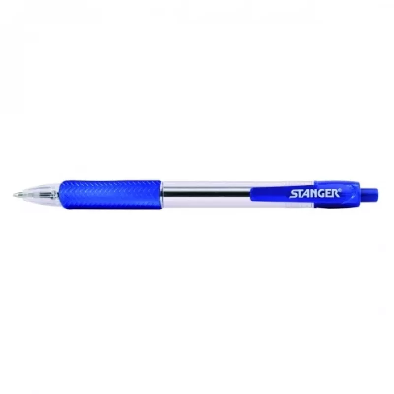 STANGER balpen 1.0 Softgrip intrekbaar, blauw, 1 st. 18000300038