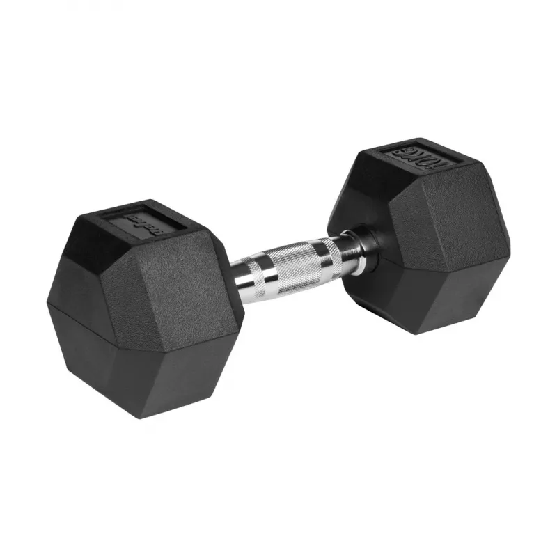 Gerubberde gietijzeren halters HEX 2x10 kg REBEL ACTIVE