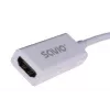 Video-adapterkabel SAVIO Mini DisplayPort (stekker) naar HDMI Type-A (bus) 0,2 m, wit