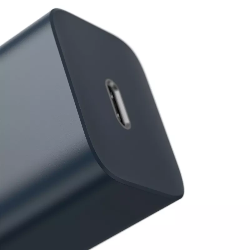 Baseus Super Si Power Charger met USB-C naar Lightning-kabel 20W blauw