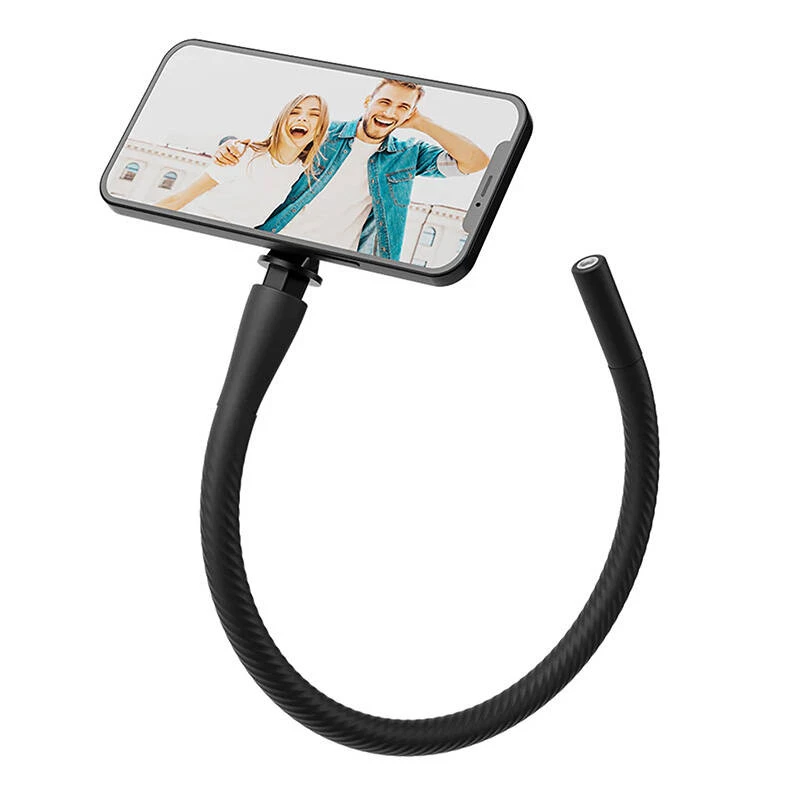 Flexibele telefoonhouder Telesin P3-FM-01 — verstelbare hoek, licht, zwart