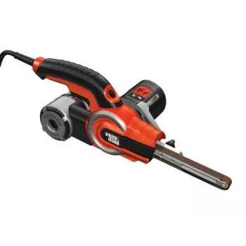 Bandschuurmachine Black & Decker KA902EK — 400 W, instelbare snelheid, schuurplaat 451×13 mm, 230 V, 3 m kabel, met draagtas