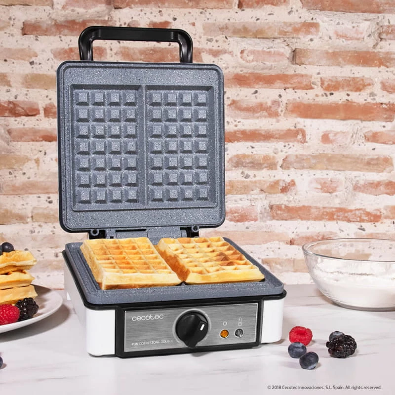 Wafelijzer Cecotec Fun Gofrestone Double 1200 W grijs wit