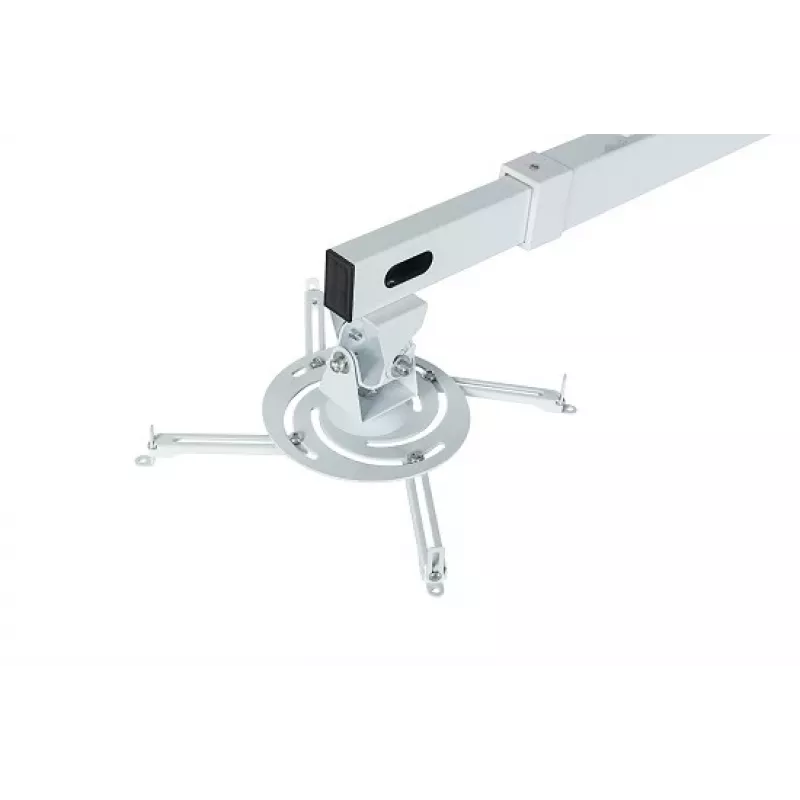 Wandbeugel AVTEK WallMount Next 1200 — staal, wit, telescopisch, 360° draaibaar, kantelbaar ±42°, max. belasting 20 kg